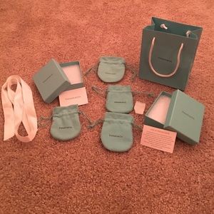 Tiffany & Co. bag, boxes, and jewelry bags
