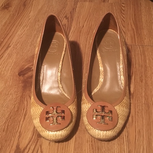 Tory Burch Raffia Sally Mid Wedge