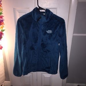 North Face blue fuzzy fleece