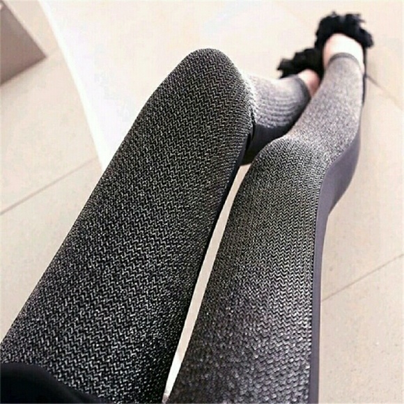 Gold, Blue or Silver Knit Legging - Picture 1 of 4