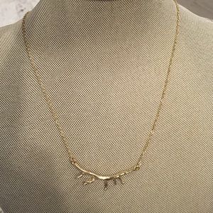 Gold deer antler necklace
