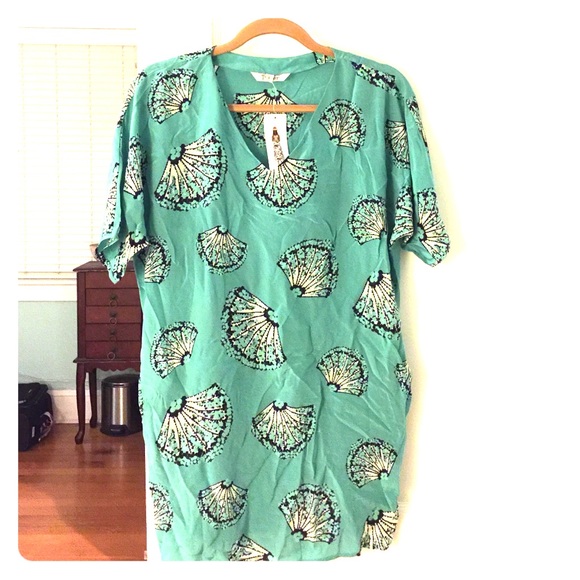Tucker by Gaby Despora Silk Printed Fan Tunic