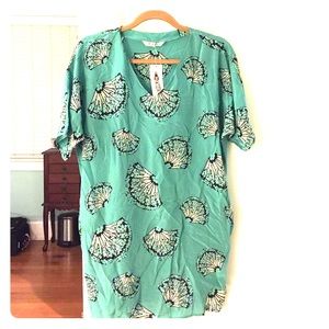 Tucker by Gaby Despora Silk Printed Fan Tunic