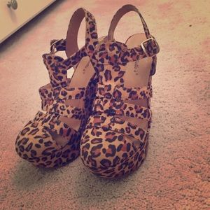 cheetah print wedges