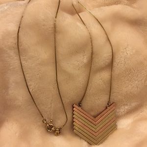 Gold and Rose gold Arrowstack Necklace