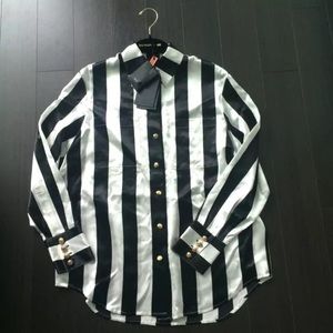Balmain X H&M button down silk top