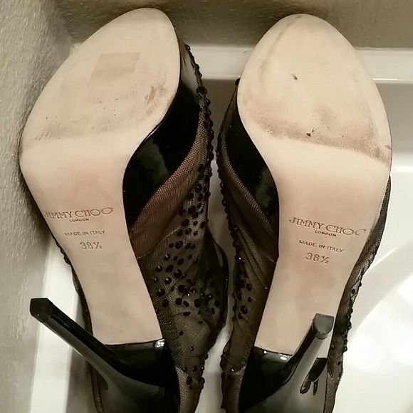 Jimmy Choo "Kyrle" Mesh w/Crystals Bootie - Picture 3 of 4