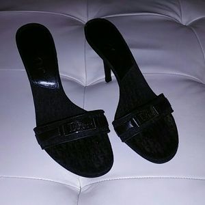 Christian Dior Logo Black Mules
