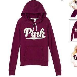 Victoria's Secret Pink Maroon Perfect Pullover