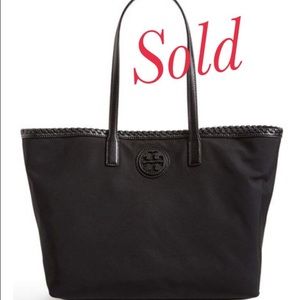 NWT TORY BURCH Marion Black Tote Nylon