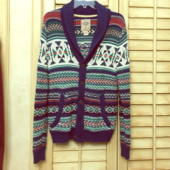 men's multicolor cardigan