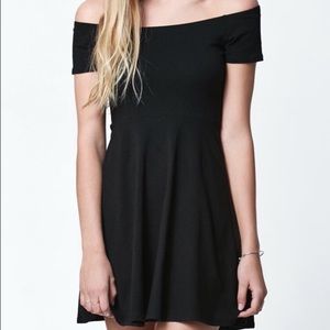 Black off the shoulder dress