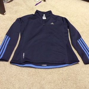 Adidas fleece lined quarter zip up
