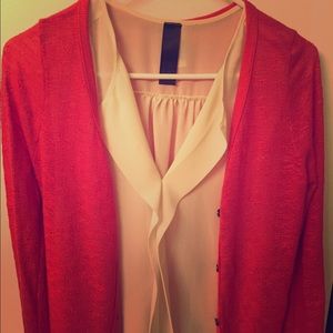Francesca's Collections Top and Cardigan