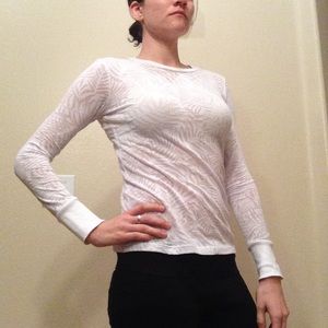 BP NORDSTROM long sleeve sheer top SMALL