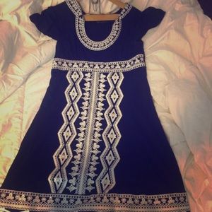 Black and white design dress