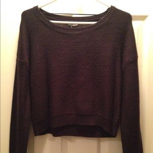 Black Knitted Crop Top