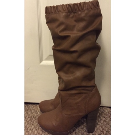 Zara brown heeled boots