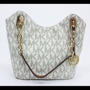 Michael Kors Large Signature Vanilla Lilly Bag