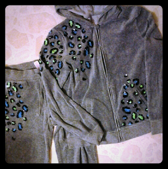 Justice girls velour set