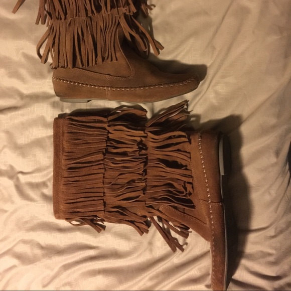 Lauren Conrad Fringe Boots!