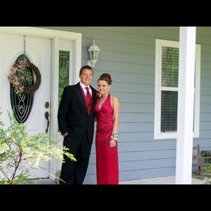 Red formal dress