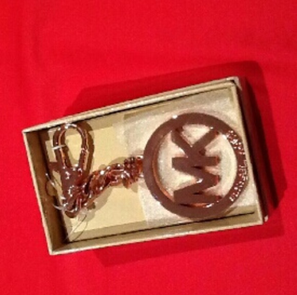 MK rose gold key chain