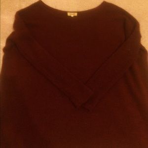 maroon piko sweater