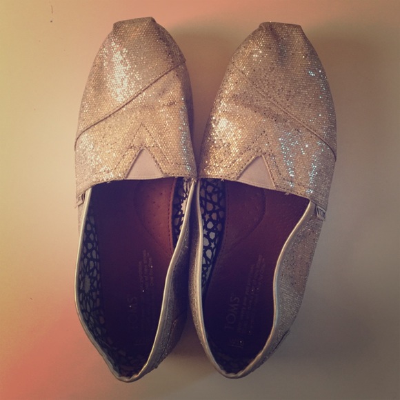 Silver Sparkle Toms