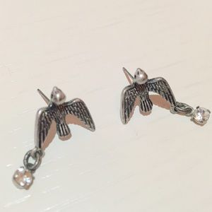 Betsey Johnson Silver Earrings