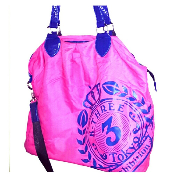 K-Three pink nylon crossbody