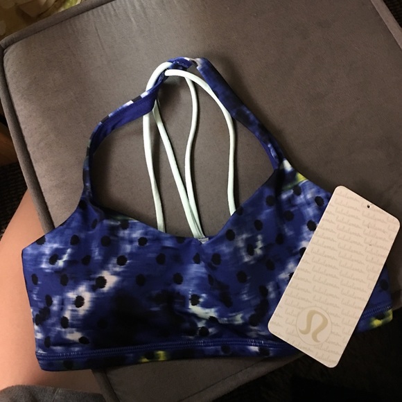 Blue sports bra!