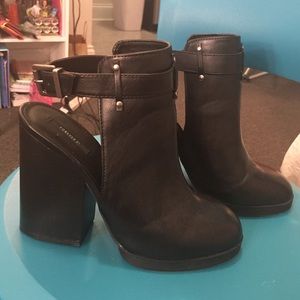 Brand New Forever 21 Black Booties w/ strap