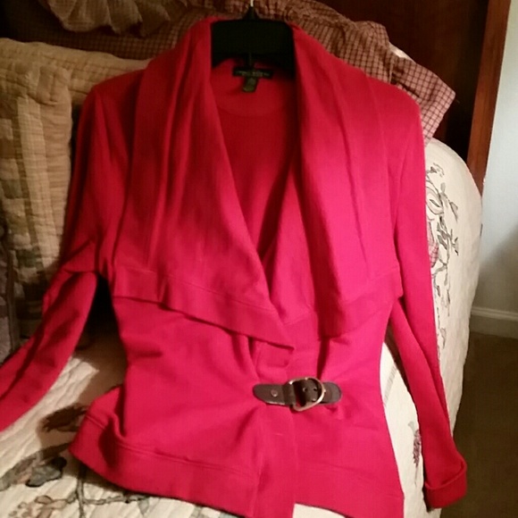 Red Ralph Lauren Wrap Top