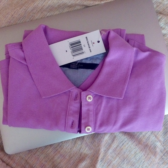 Tommy Hilfiger Tops - TOMMY HILFIGER lilac polo shirt