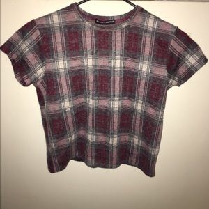BRANDY MELVILLE plaid crop top