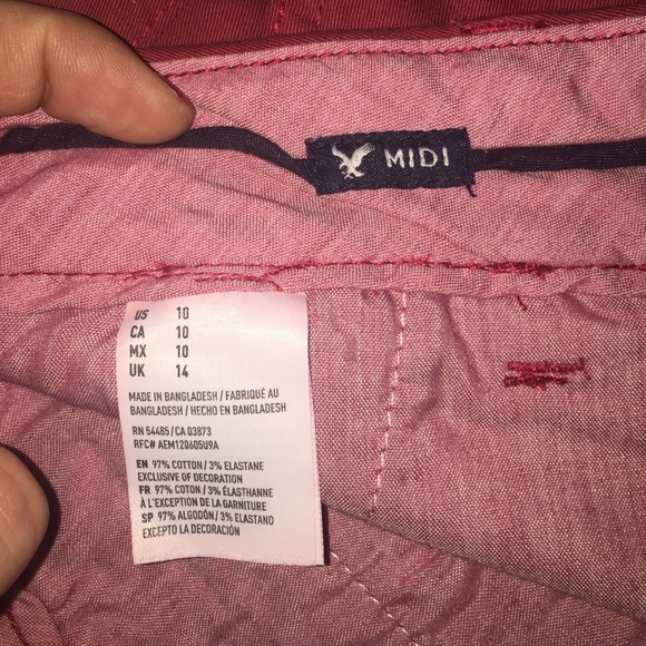 AE maroon Midi shorts - Picture 3 of 4