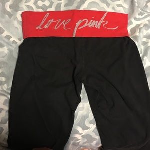 Cute VS bootcut yogas. Like new, large