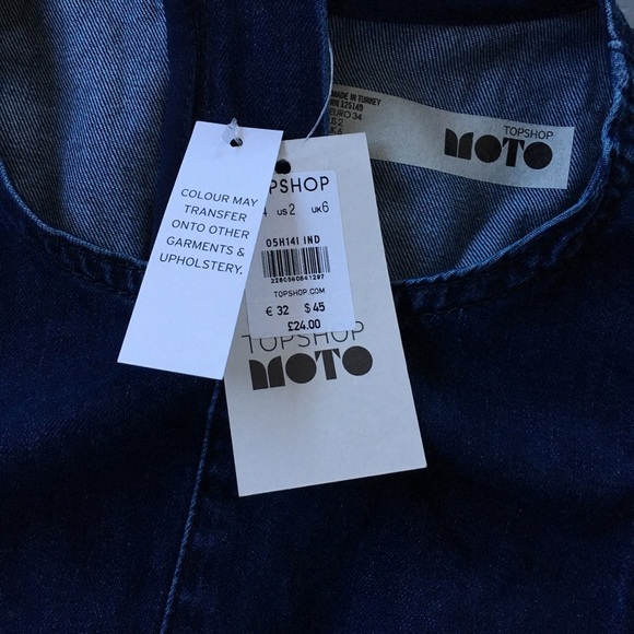 BNWT Topshop denim crop top - Picture 3 of 4