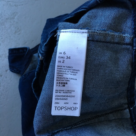 BNWT Topshop denim crop top - Picture 4 of 4