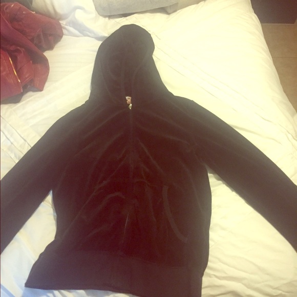 Black embellished hoodie
