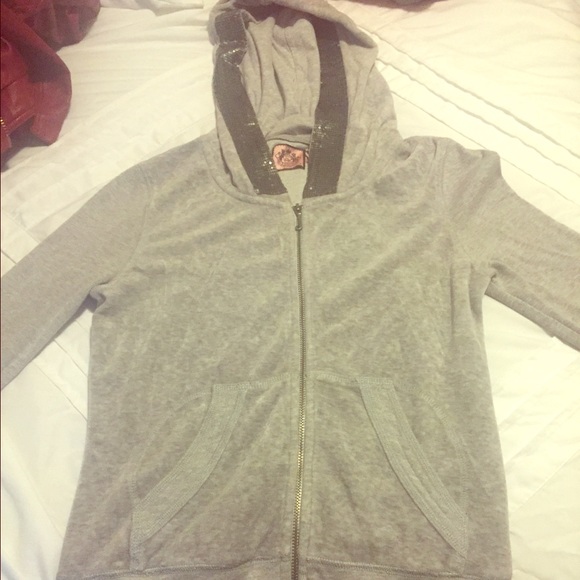 Grey zip up hoodie