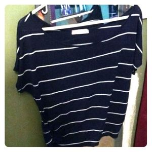 Striped off the shoulder shirt