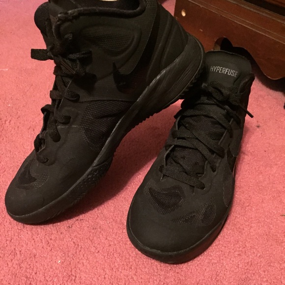 Black hyper fuse sneakers