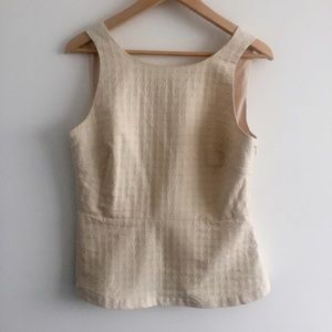 Banana Republic gorgeous cream peplum top