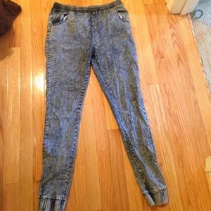 Acid wash joggers