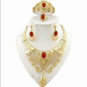 Gorgeous 23K Gold Plated 4PC Fashion Jewelry Set
