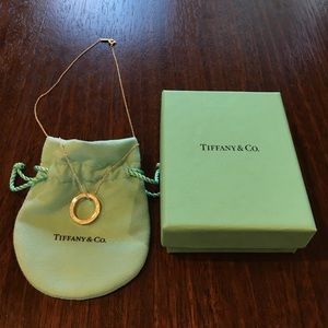 Tiffany & co brand new circle charm necklace