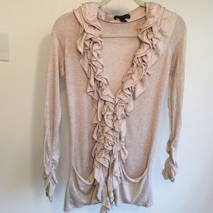 INC ruffled cardigan