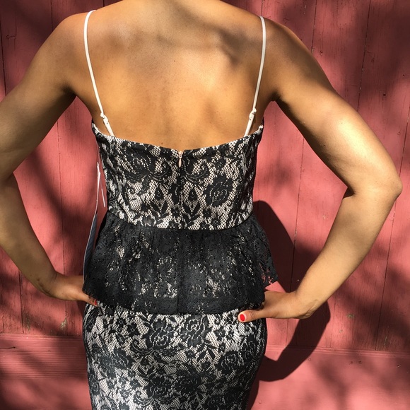 Lace Peplum Dress - Picture 4 of 7